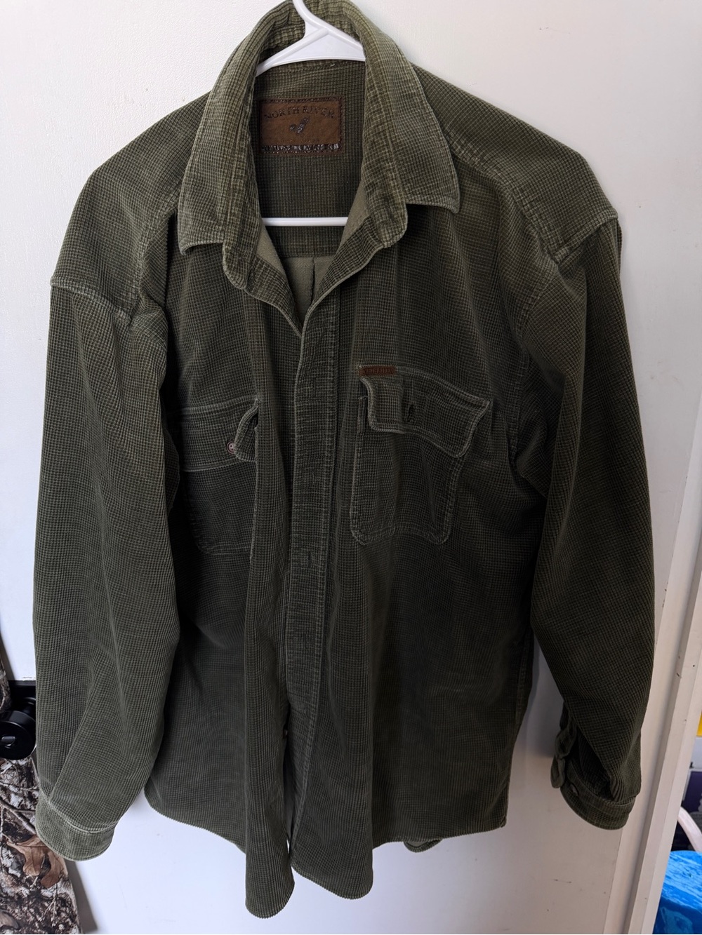 100% Cotton Olive Corduroy Field Jacket